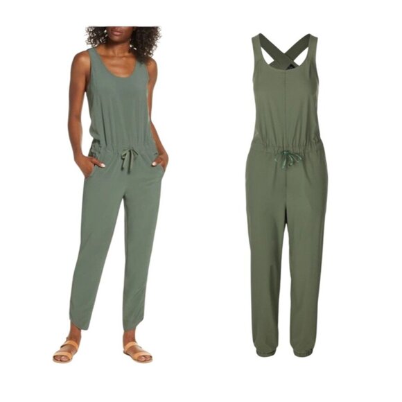 Patagonia Pants - Patagonia Seabrook Jumpsuit Romper Cone Women’s SMALL Green  Hiking Camping